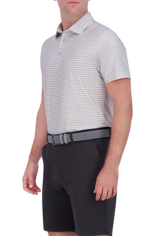 Ben Sherman Optic Geo Tech Jersey Golf Polo In Lavender