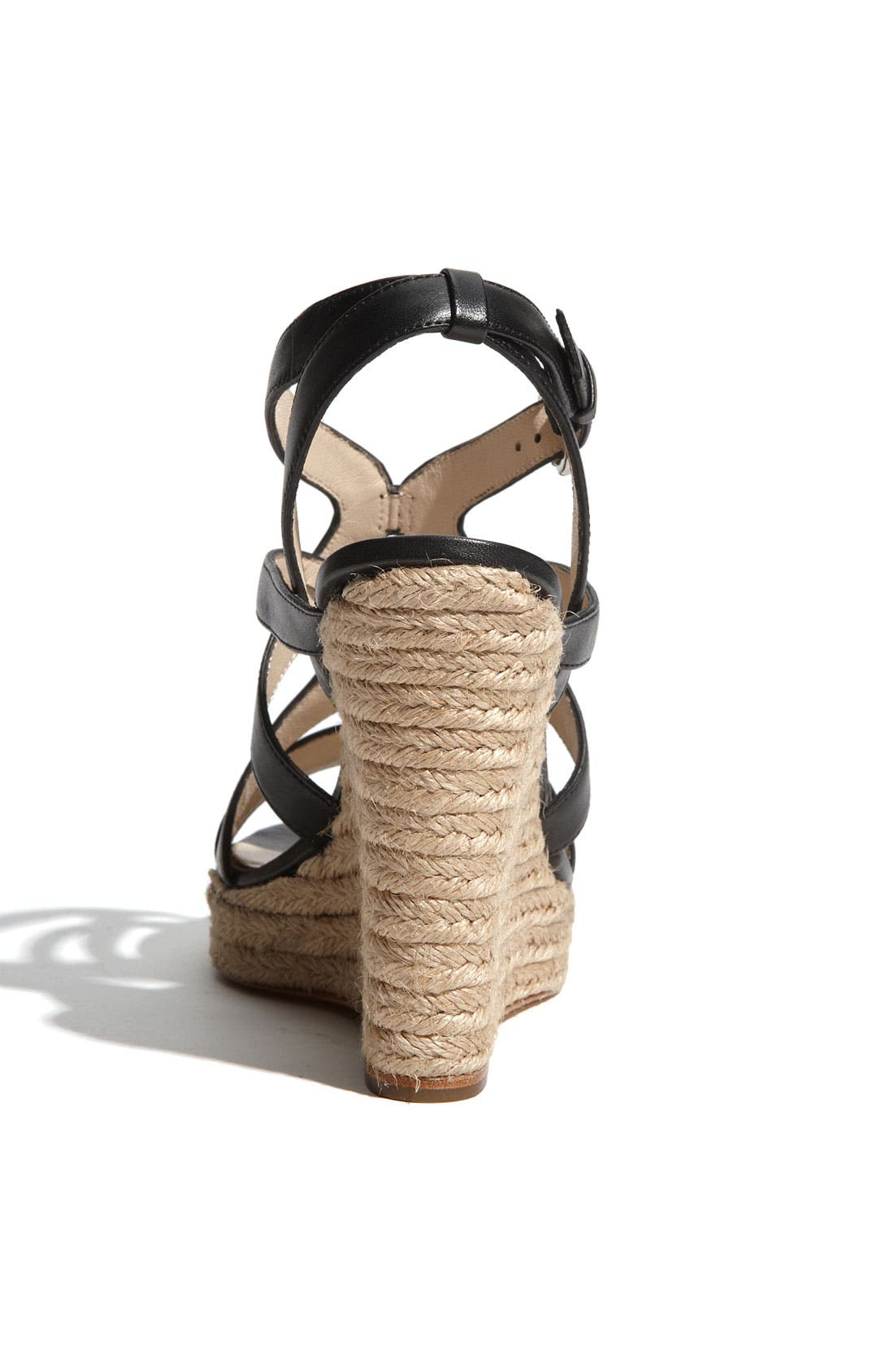 'Wilshire' Sandal, Alternate, color, BLACK VACHETTA