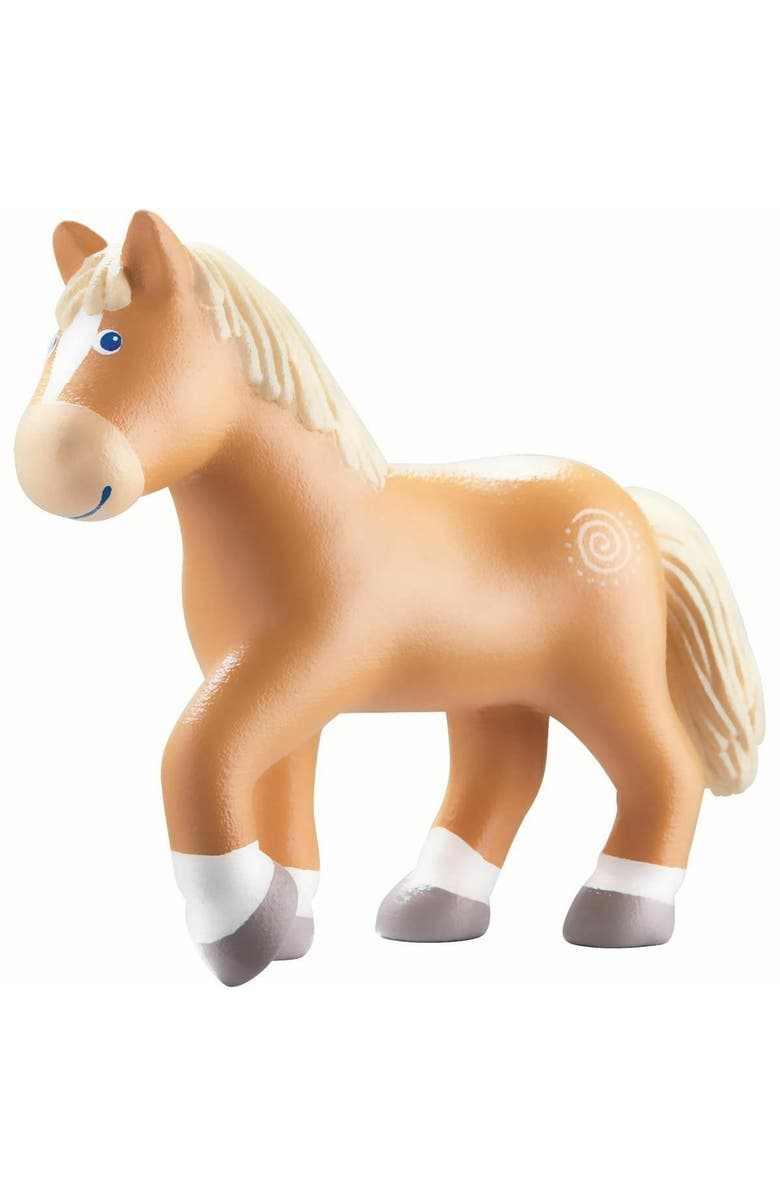 HABA Little Friends Horse Leopold - 4.5" Haflinger Farm Animal Toy Figure, Main, color, 