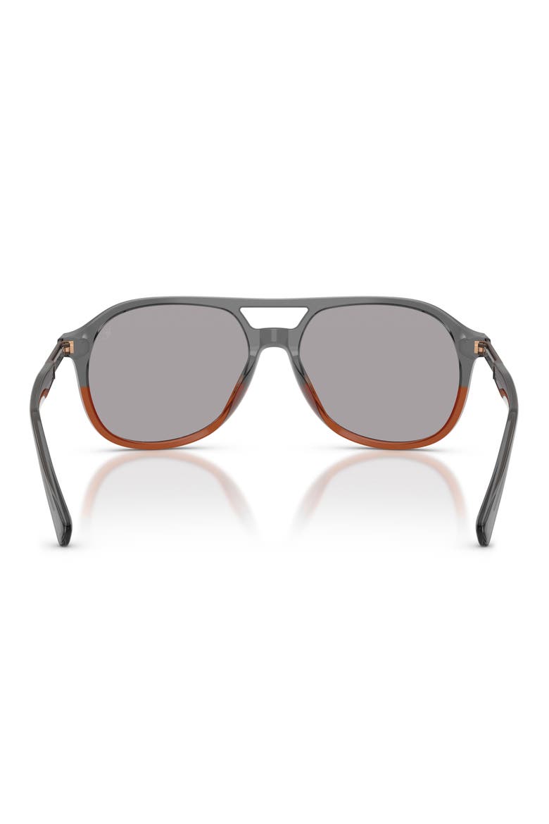 56mm Polarized Pilot Sunglasses, Alternate, color, LIGHT GREY