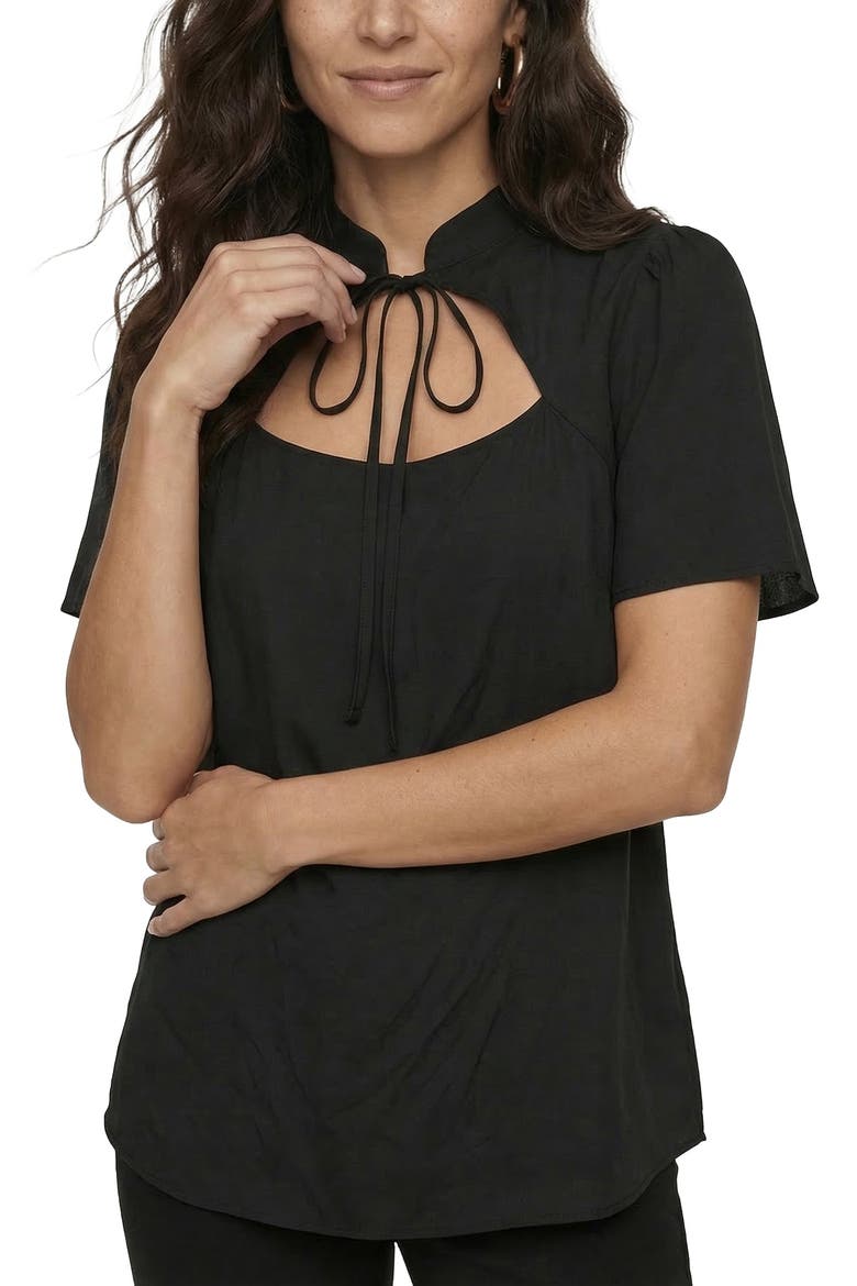 Camille Flutter Sleeve Top, Main, color, Black