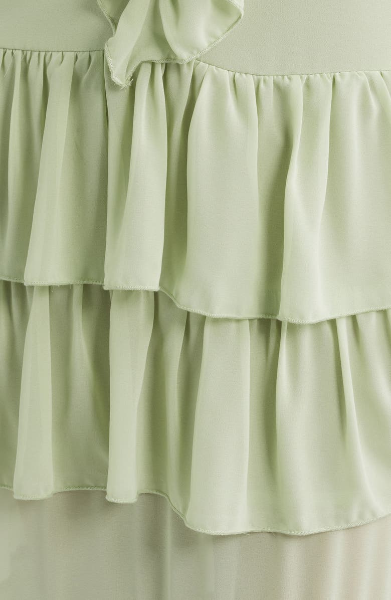 Torn by Ronny Kobo Orcadia Ruffle Maxi Dress, Alternate, color, Sage