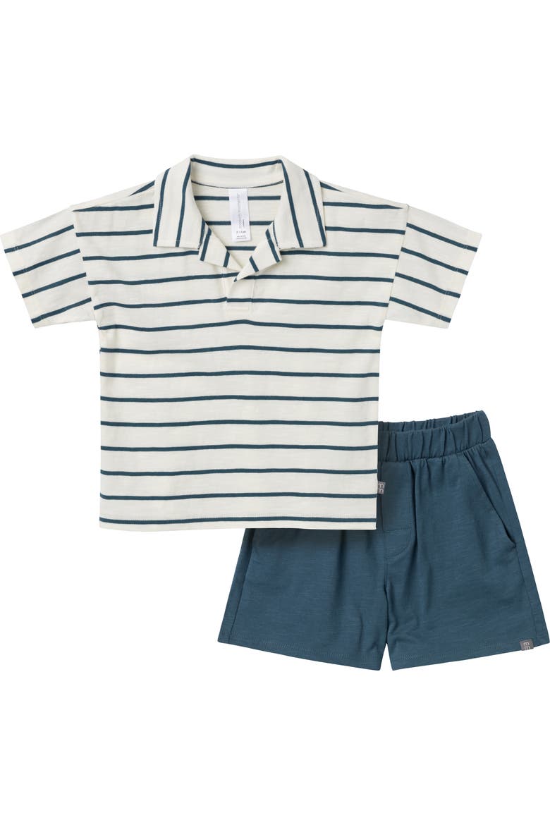 Johnny Collar and Shorts Set, Main, color, Ivory Stripe