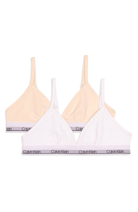Kids' Assorted 2-Pack Stretch Cotton Triangle Bras (Big Kid)