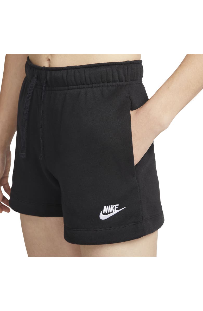 Nike Club Fleece Shorts, Alternate, color, 010 Black/White