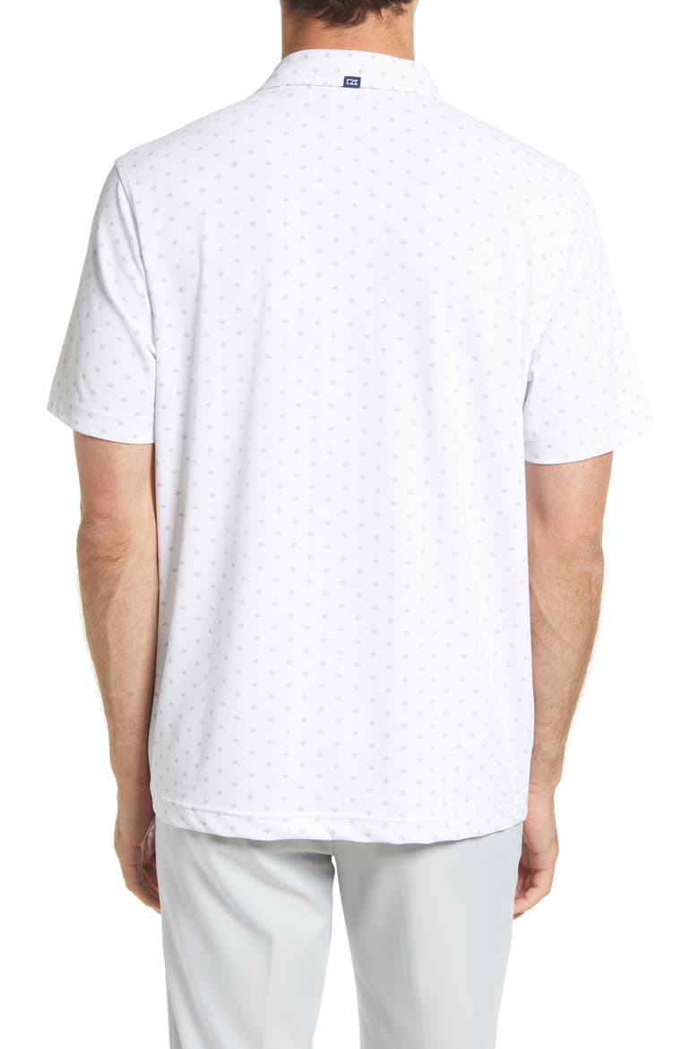 Virtue Piqué Tile Print Polo, Alternate, color, WHITE