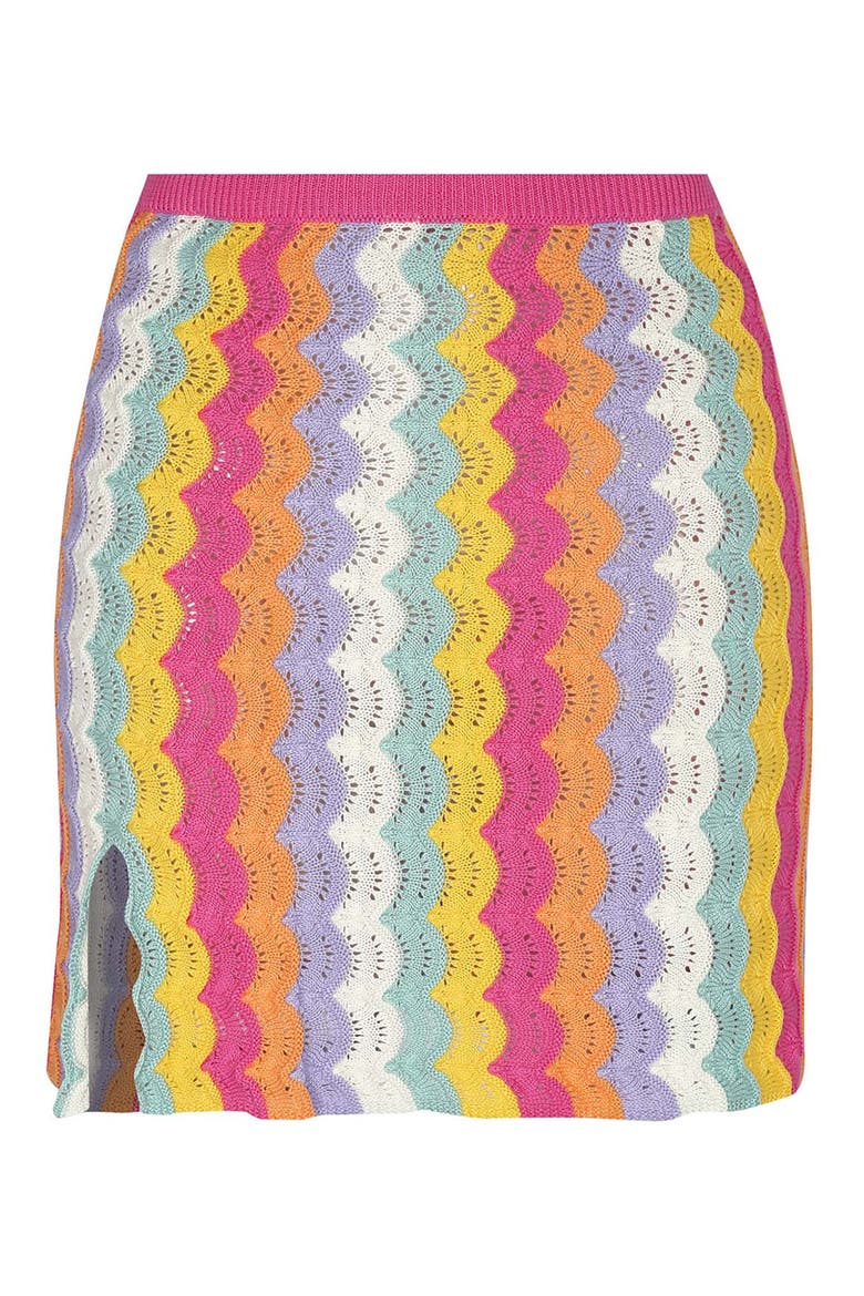 Holly Open Stitch Cover-Up Miniskirt, Alternate, color, MULTICOLOR