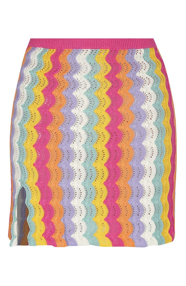 Capittana Holly Open Stitch Cover-Up Miniskirt, Alternate, color, Multicolor