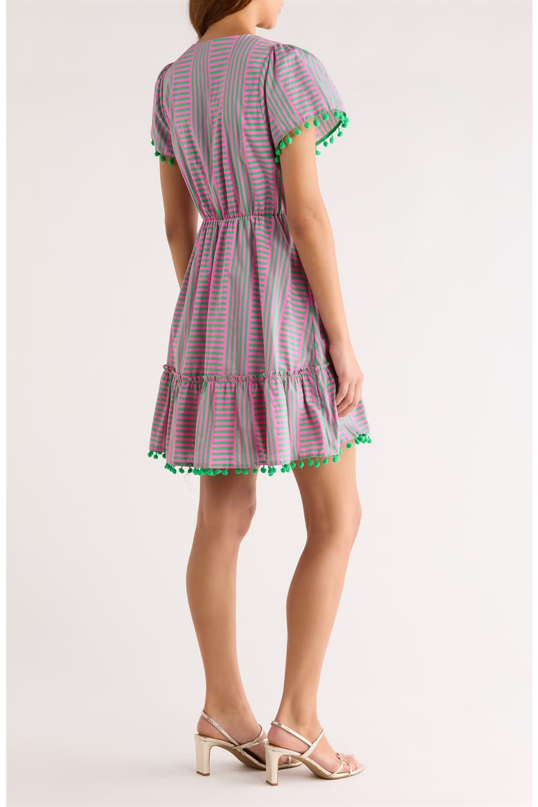 Valda Mixed Stripe Cotton Dress, Alternate, color, PINK-GREEN-MULTI