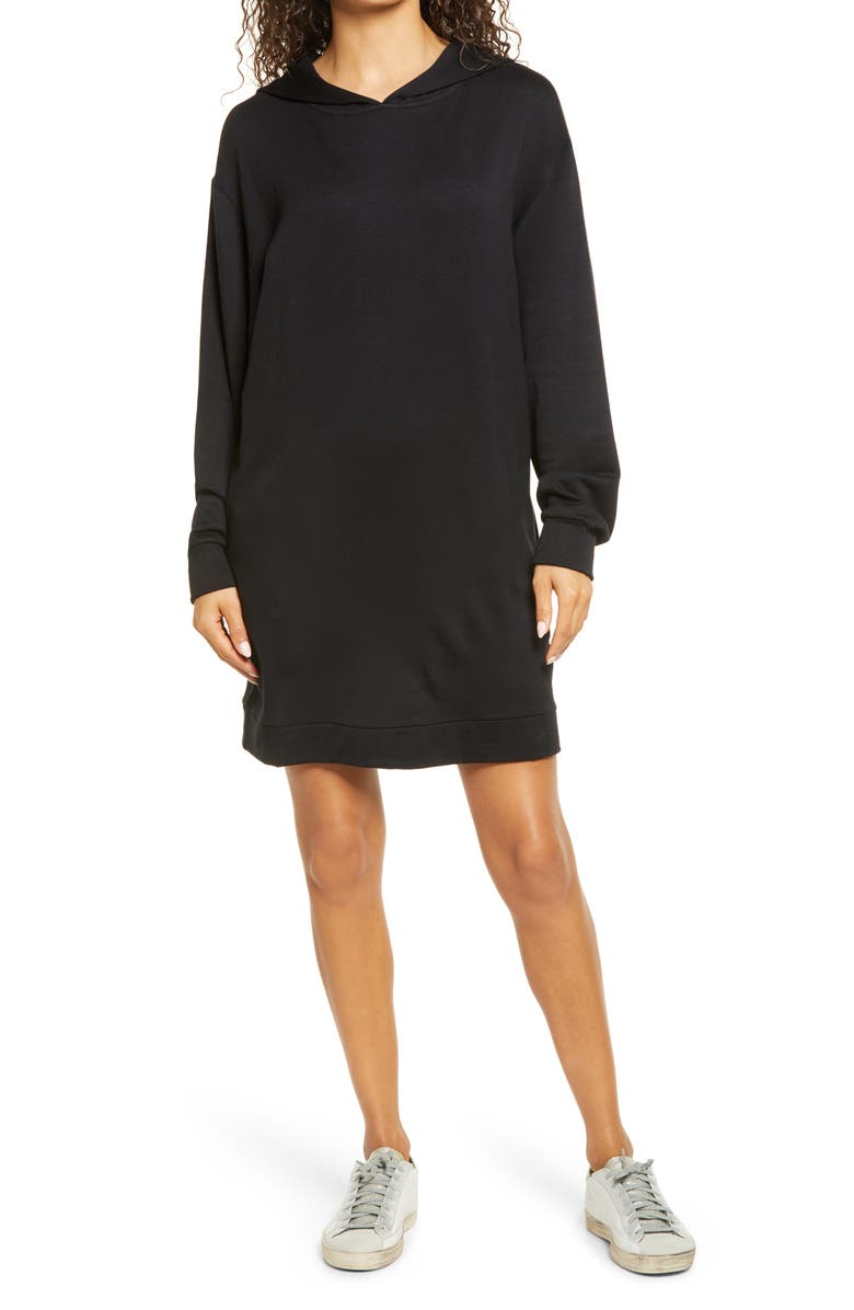 Fraiche by J Long Sleeve Hoodie Dress, Main, color, 