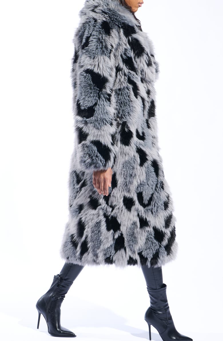 AZALEA WANG Adria Faux Fur Coat, Alternate, color, Grey Multi
