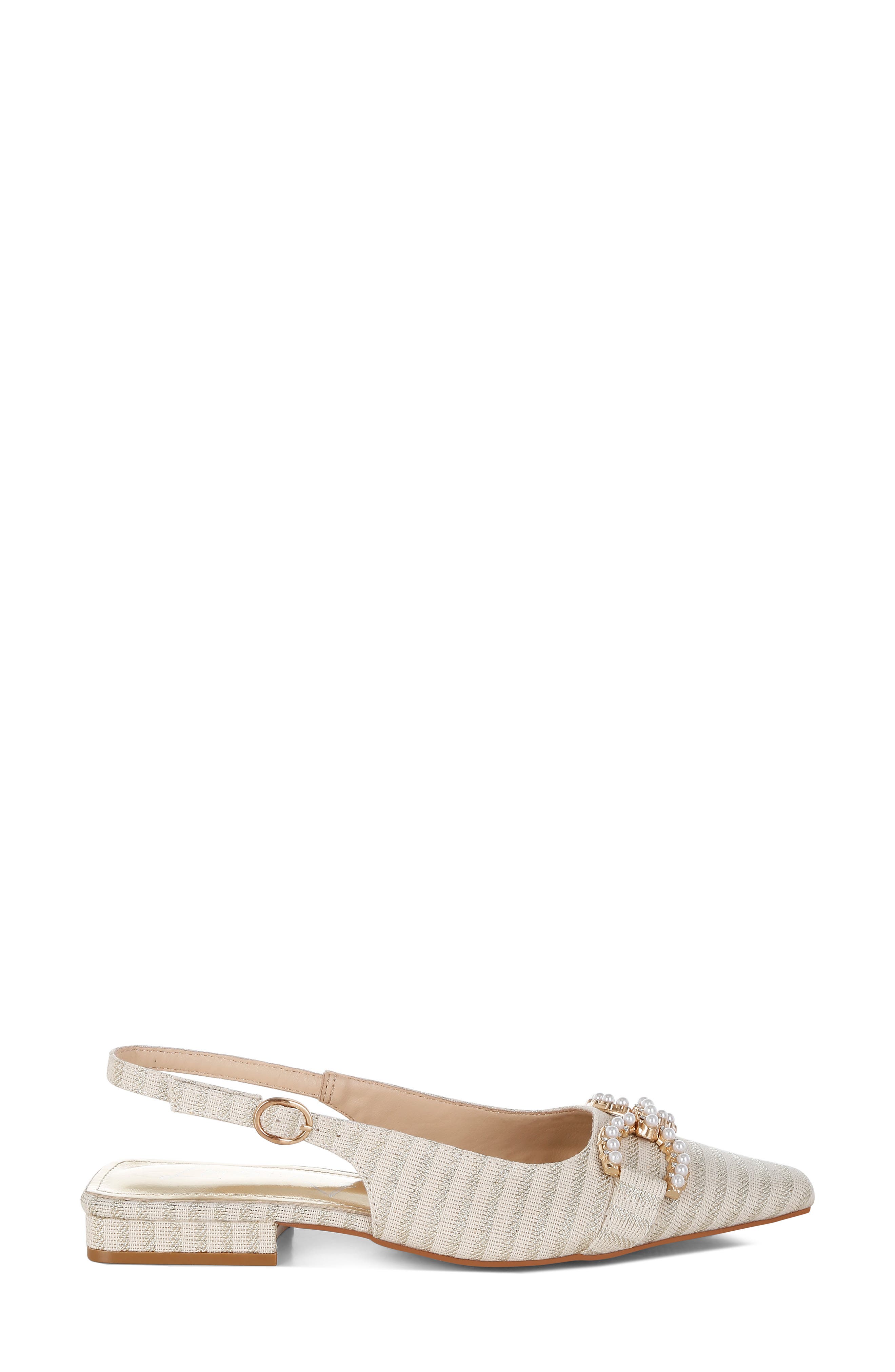 Crina Slingback Flat, Alternate, color, GOLD