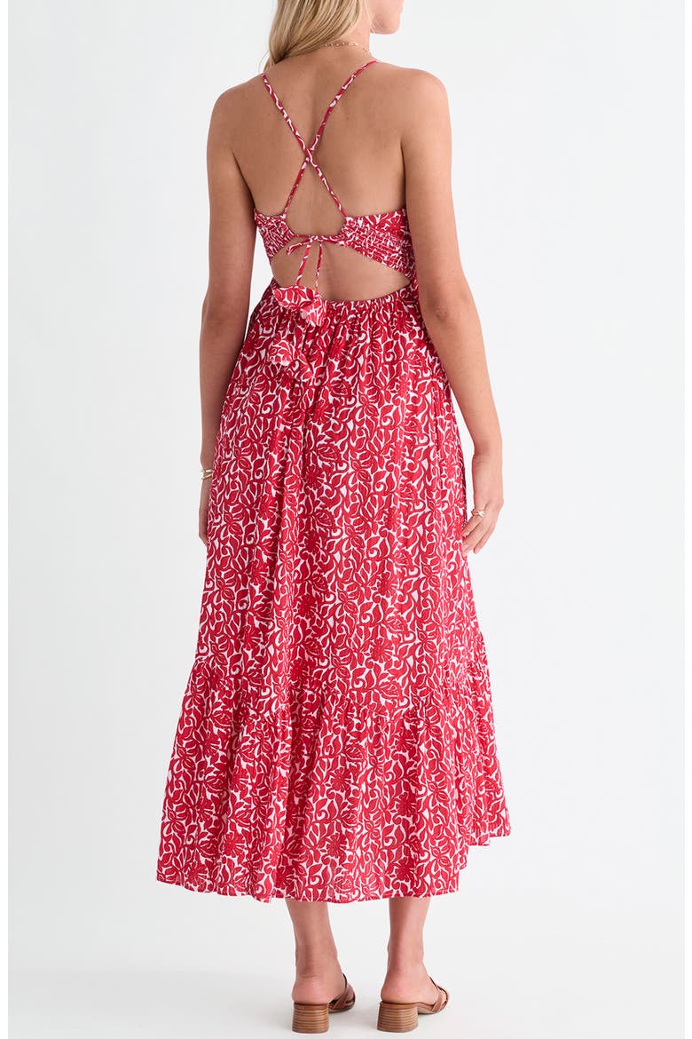 Sconset Cotton Seersucker Maxi Sundress, Alternate, color, LIGHTHOUSE RED LEILA