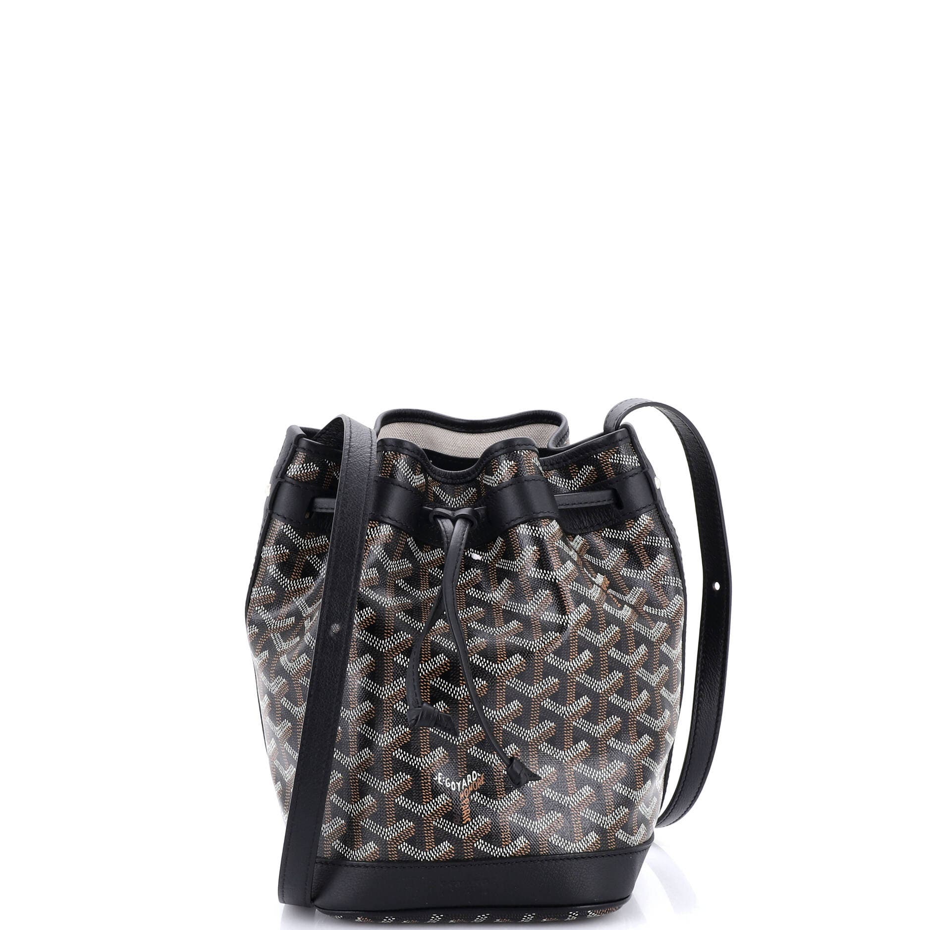 Pre-Owned Goyard Petit Flot Bucket Bag Coated Canvas PM, Main, color, 