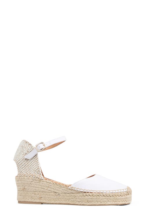 Patricia Green Leon Espadrille Lace-up Wedge In White