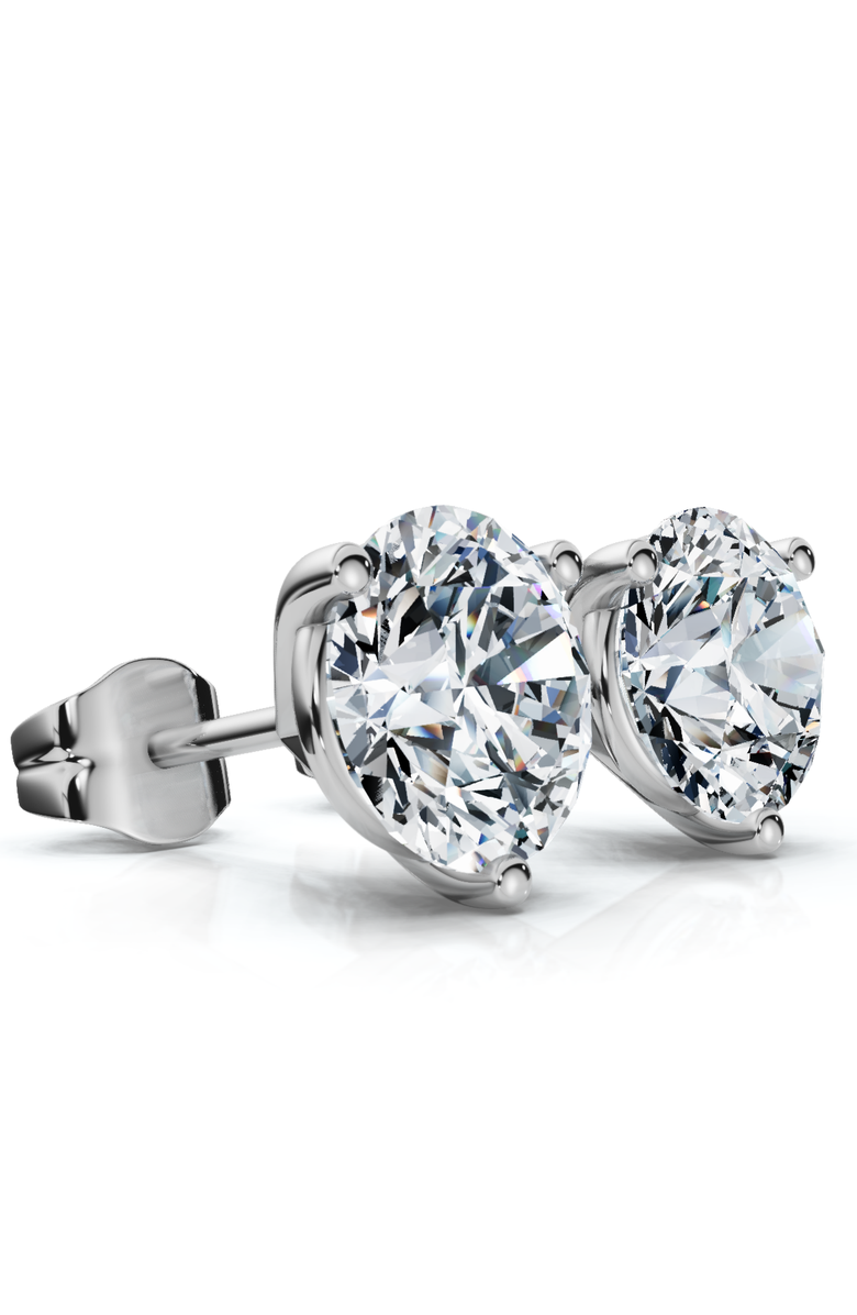 Bliss Diamond 2Ct TW Round Diamond Studs 14k Gold Lab Grown, Alternate, color, 14K White Gold