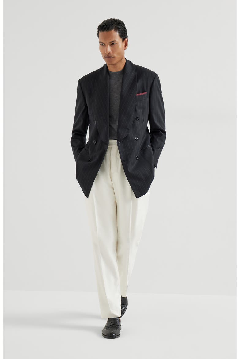 Tuxedo trousers, Alternate, color, Off-White