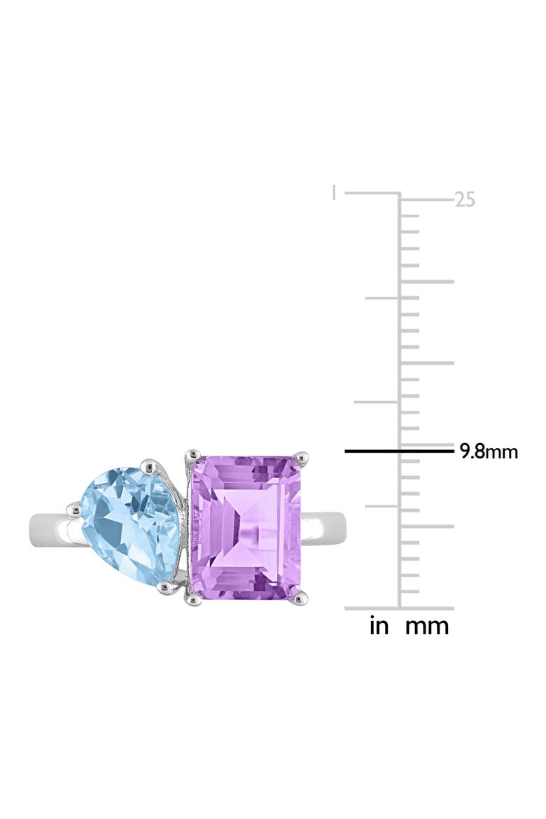 Sterling Silver Sky Blue Topaz & Amethyst Ring, Alternate, color, MULTICOLOR