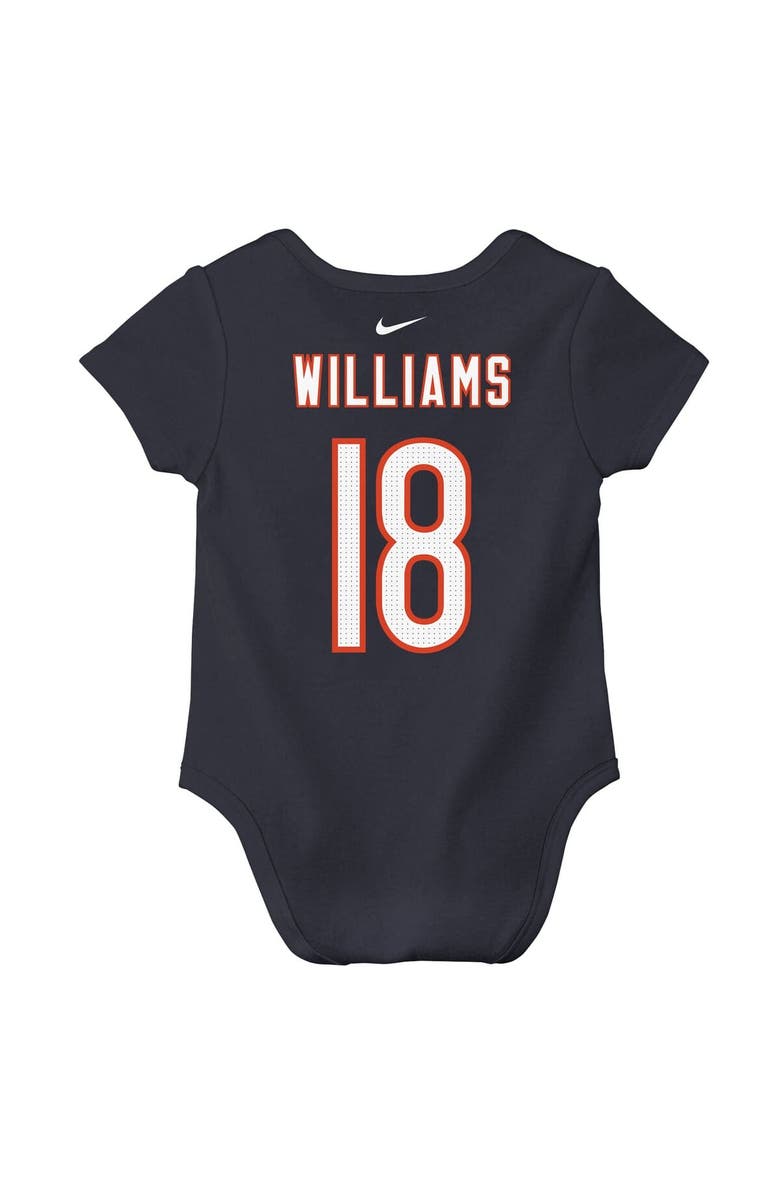 Nike Newborn & Infant Nike Caleb Williams Navy Chicago Bears Player Name & Number Bodysuit, Alternate, color, Navy