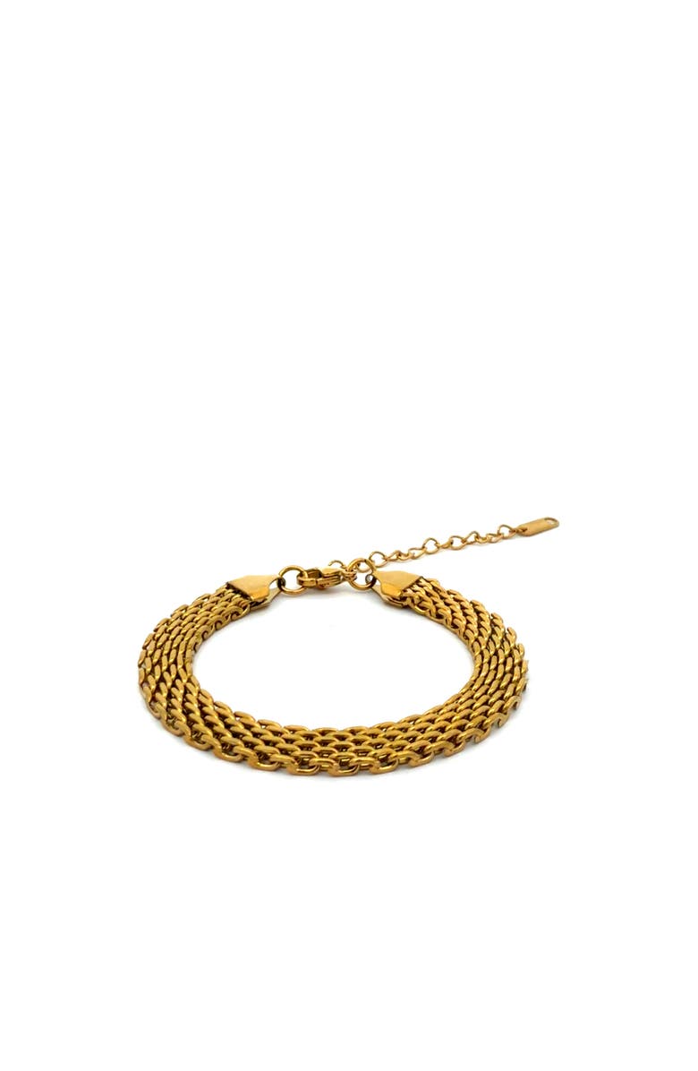 Gemini Jewelry Woven Mesh Bracelet, Alternate, color, Yellow