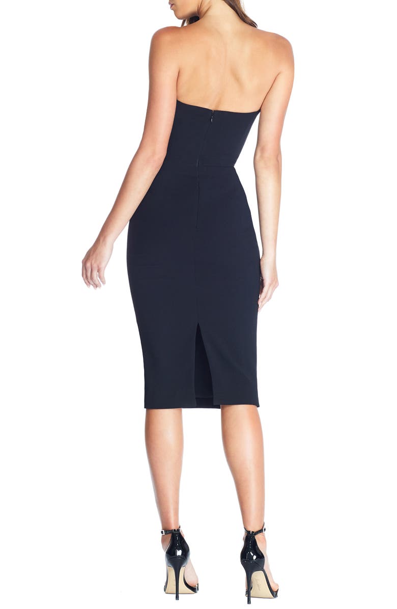 Dress the Population Perla Strapless Dress, Alternate, color, 