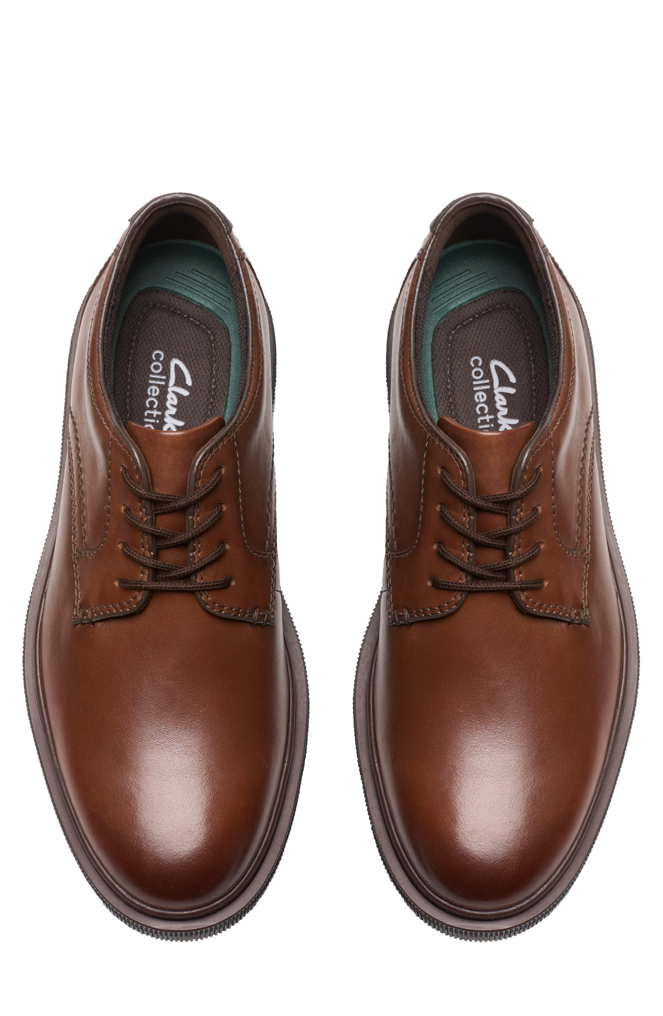 Burchill Plain Toe Derby, Alternate, color, DARK TAN LEA