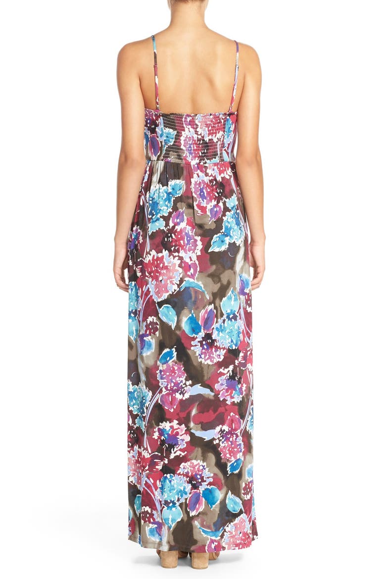 Floral Print Jersey Maxi Dress (Nordstrom Exclusive), Alternate, color, FOREST FLORAL