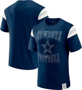 Darius Rucker Collection by Fanatics Men's Darius Rucker Collection by Fanatics Navy Dallas Cowboys Distressed Throwback Shoulder Stripe T-Shirt