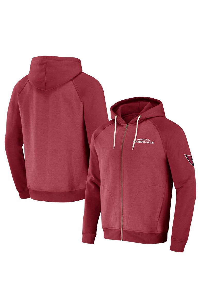 NFL X DARIUS RUCKER Men's NFL x Darius Rucker Collection by Fanatics Cardinal Arizona Cardinals Raglan Full-Zip Hoodie, Main, color, Cardinal