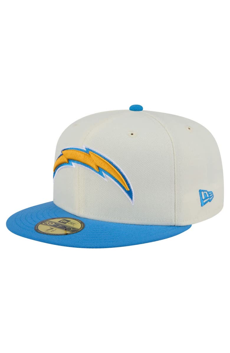New Era Men's New Era  White/Powder Blue Los Angeles Chargers Main 59FIFTY Fitted Hat, Alternate, color, 