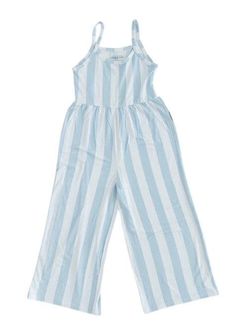 Baby Girl's Cotton Candy Stripes Wide Leg Jumpsuit