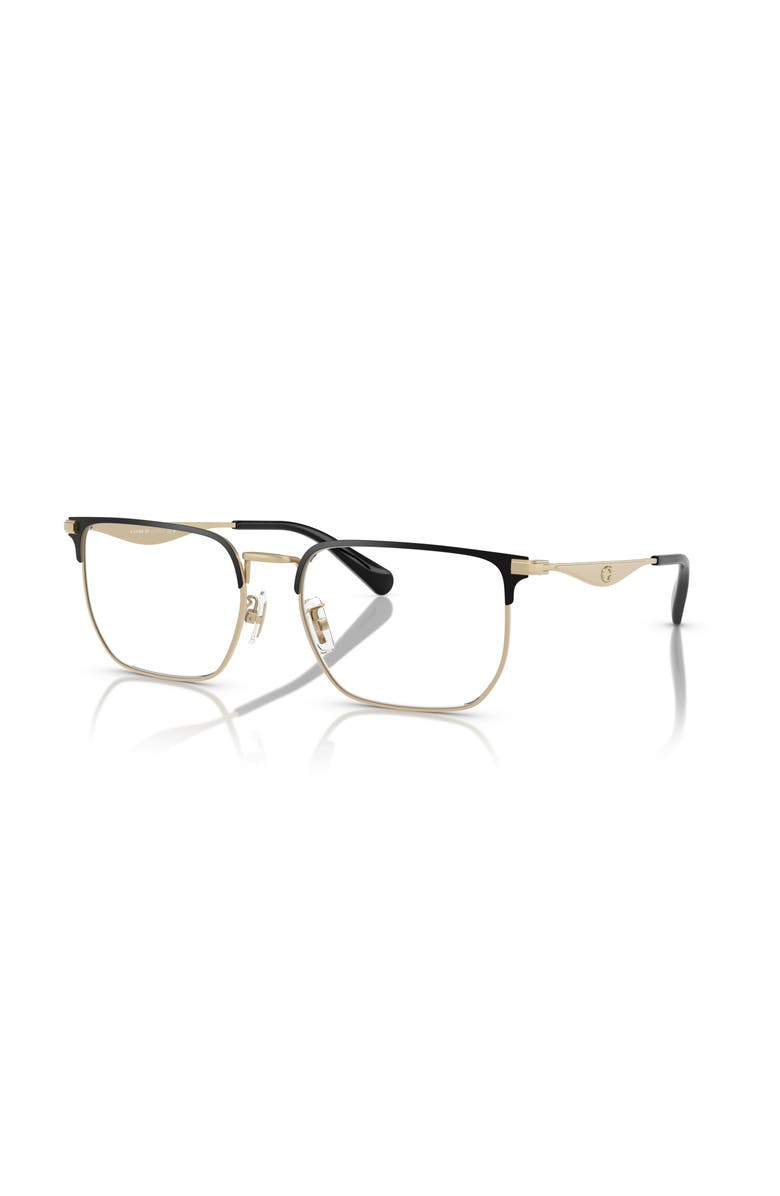 COACH 57mm Irregular optical glasses, Main, color, Black