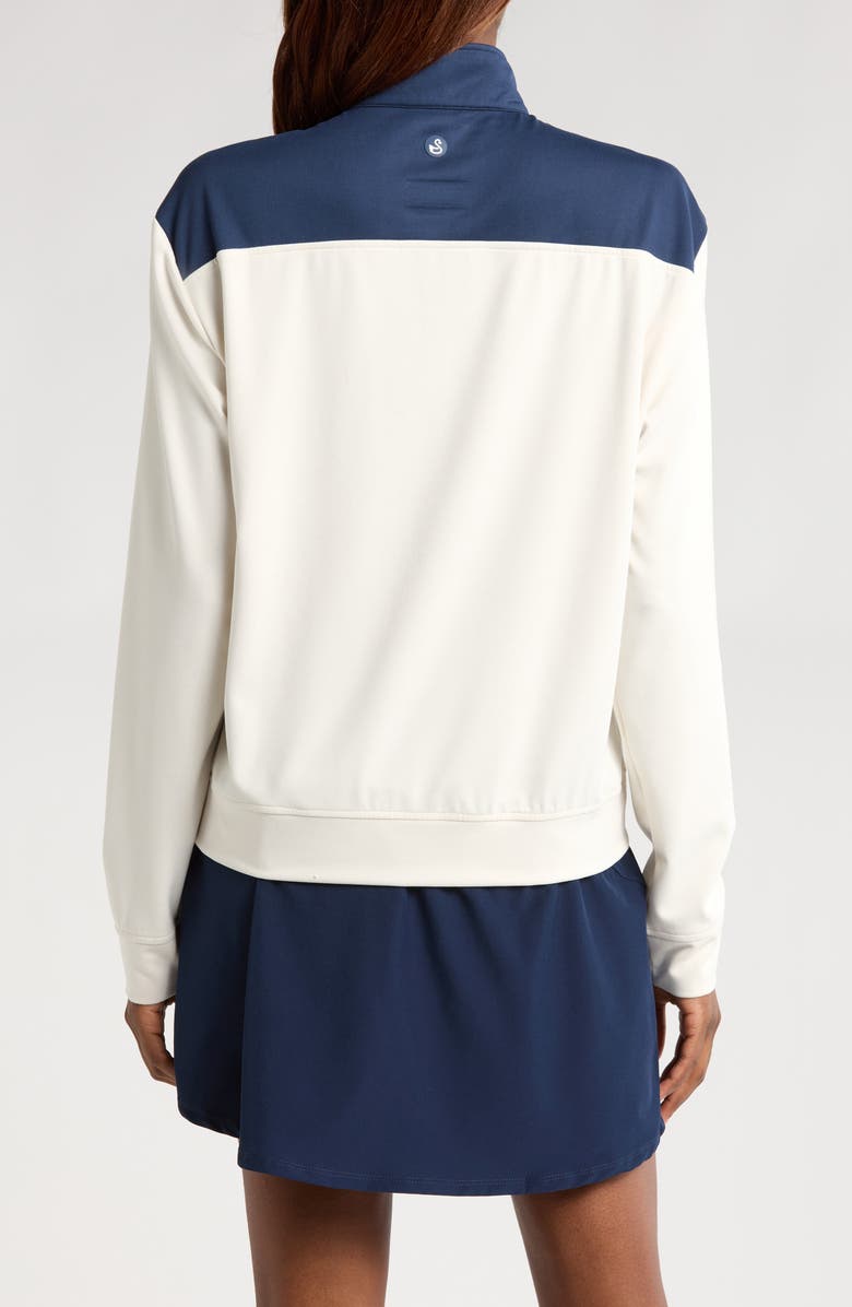 Swannies Leigh Colorblock Quarter Zip Pullover, Alternate, color,