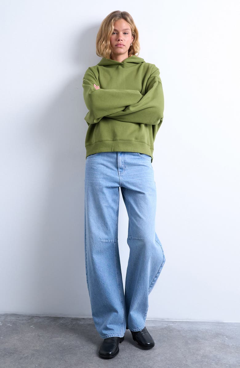 Topshop Ultimate Hoodie, Alternate, color, Dark Green