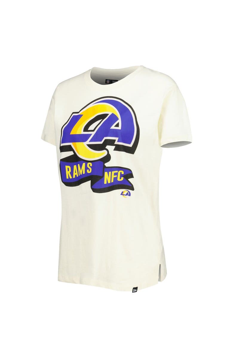 New Era Women's New Era Cream Los Angeles Rams Chrome Sideline T-Shirt, Alternate, color, Cream