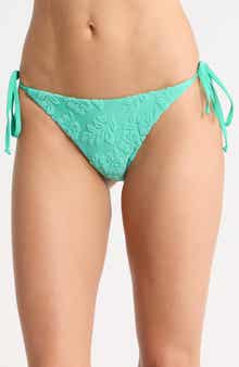 Mia Textured Side Tie Swim Briefs