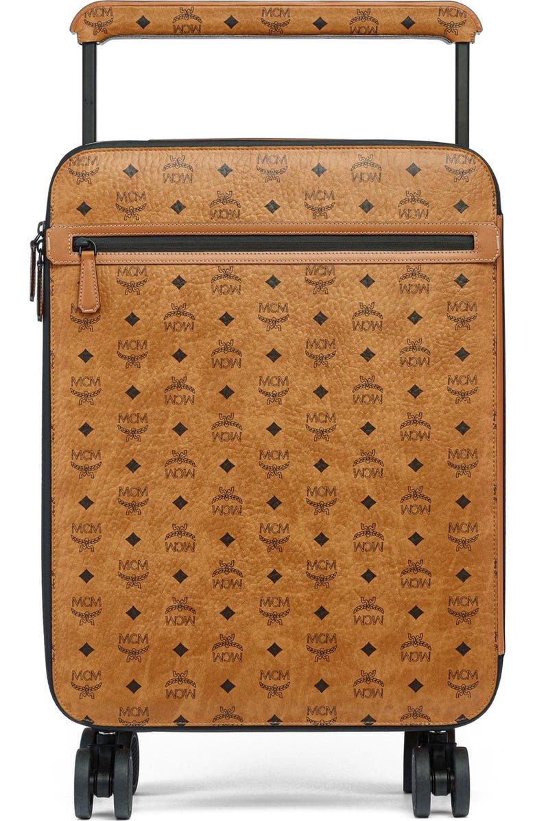 MCM Ottomar Cabin Trolley in Visetos, Alternate, color, Cognac