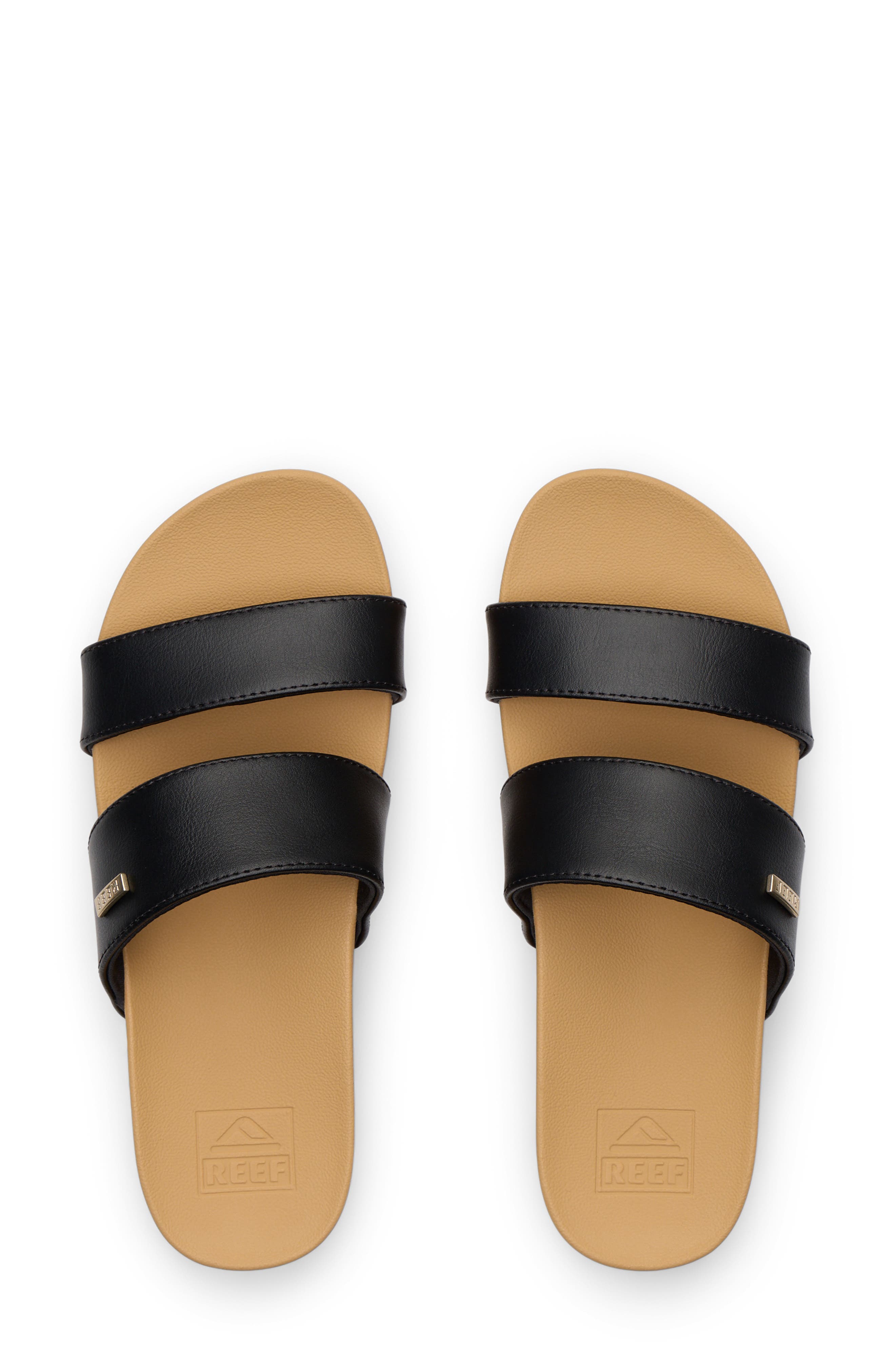 Kaia 2 Bar Slide Sandal, Alternate, color, BLACK/ TAN