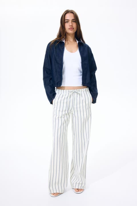Denim Drawstring Trousers
