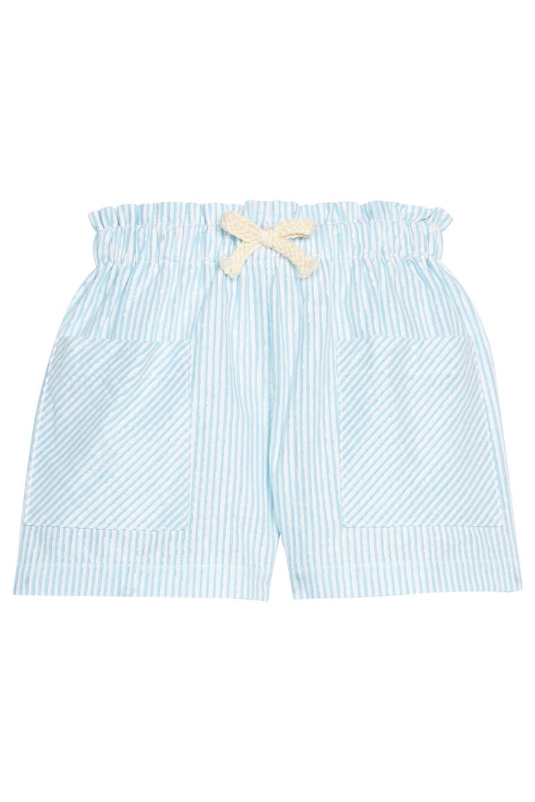 Kids' Patch Pocket Shorts, Main, color, Aqua Sparkle Seersucker