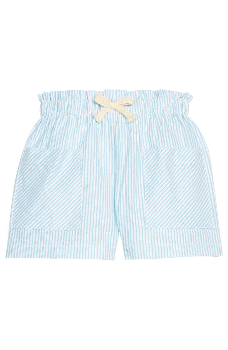 BISBY Kids' Patch Pocket Shorts, Main, color, Aqua Sparkle Seersucker