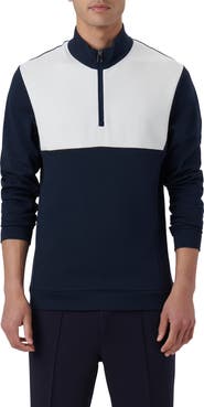 Bugatchi Colorblock Quarter Zip Pullover