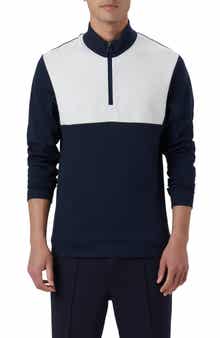 Bugatchi Colorblock Quarter Zip Pullover