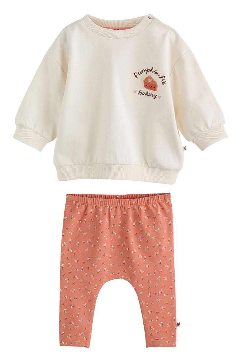 Kids' Pumpkin Sweatshirt & Leggings Set, Main, color, NEUTRAL