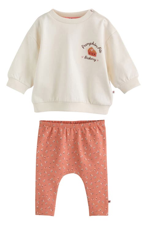 Kids' Pumpkin Sweatshirt & Leggings Set