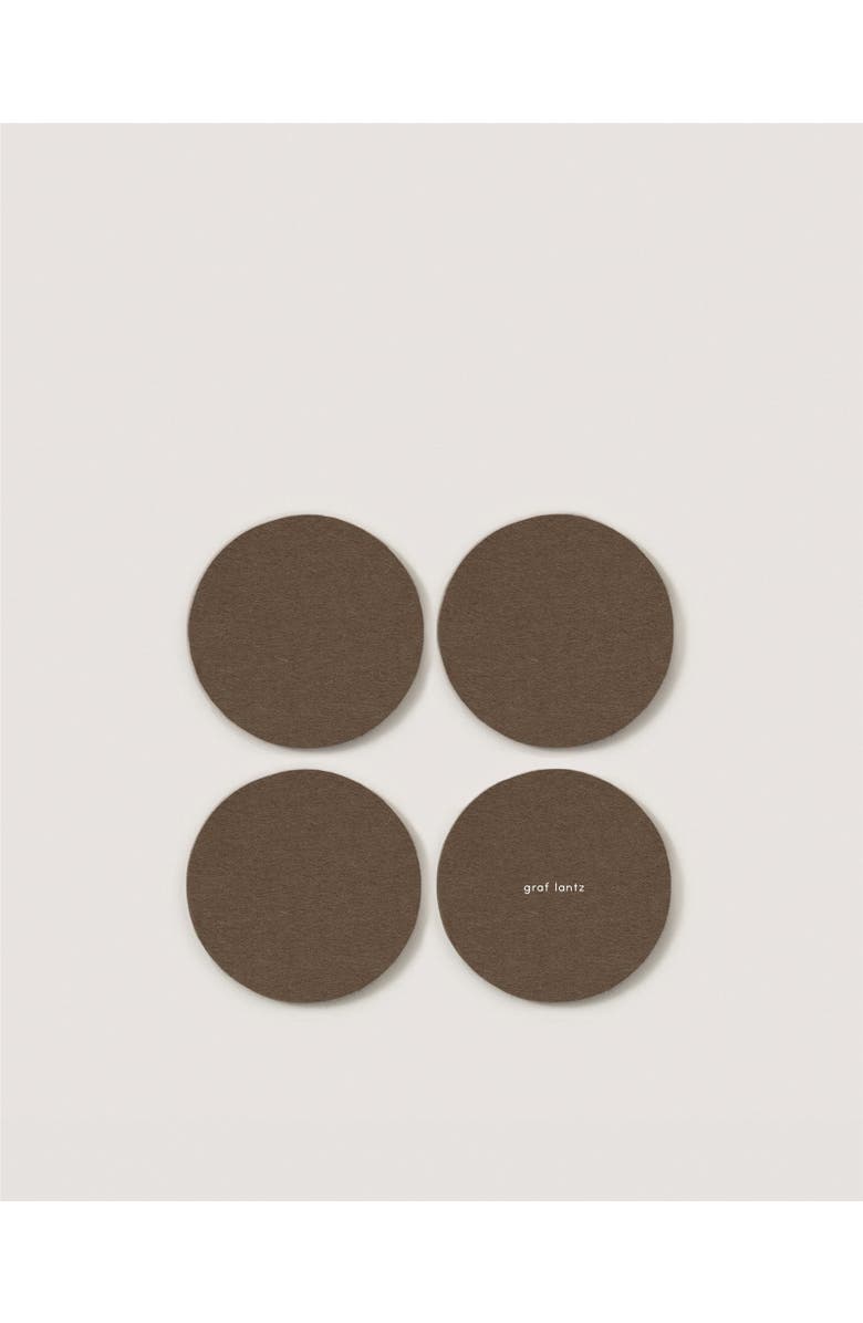 Graf Lantz Bierfilzl Merino Wool Round Coaster Solid 4 Pack, Main, color,