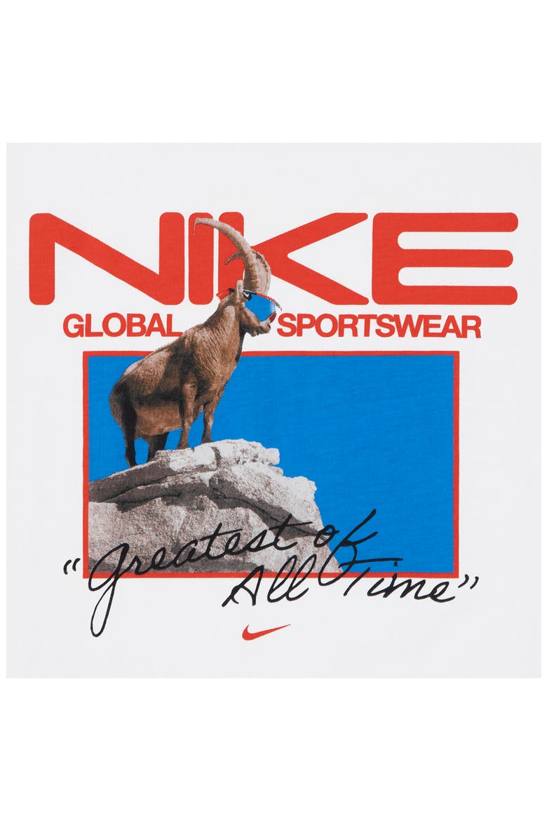 Kids' Sportswear Goat Graphic T-Shirt, Alternate, color, WHITE