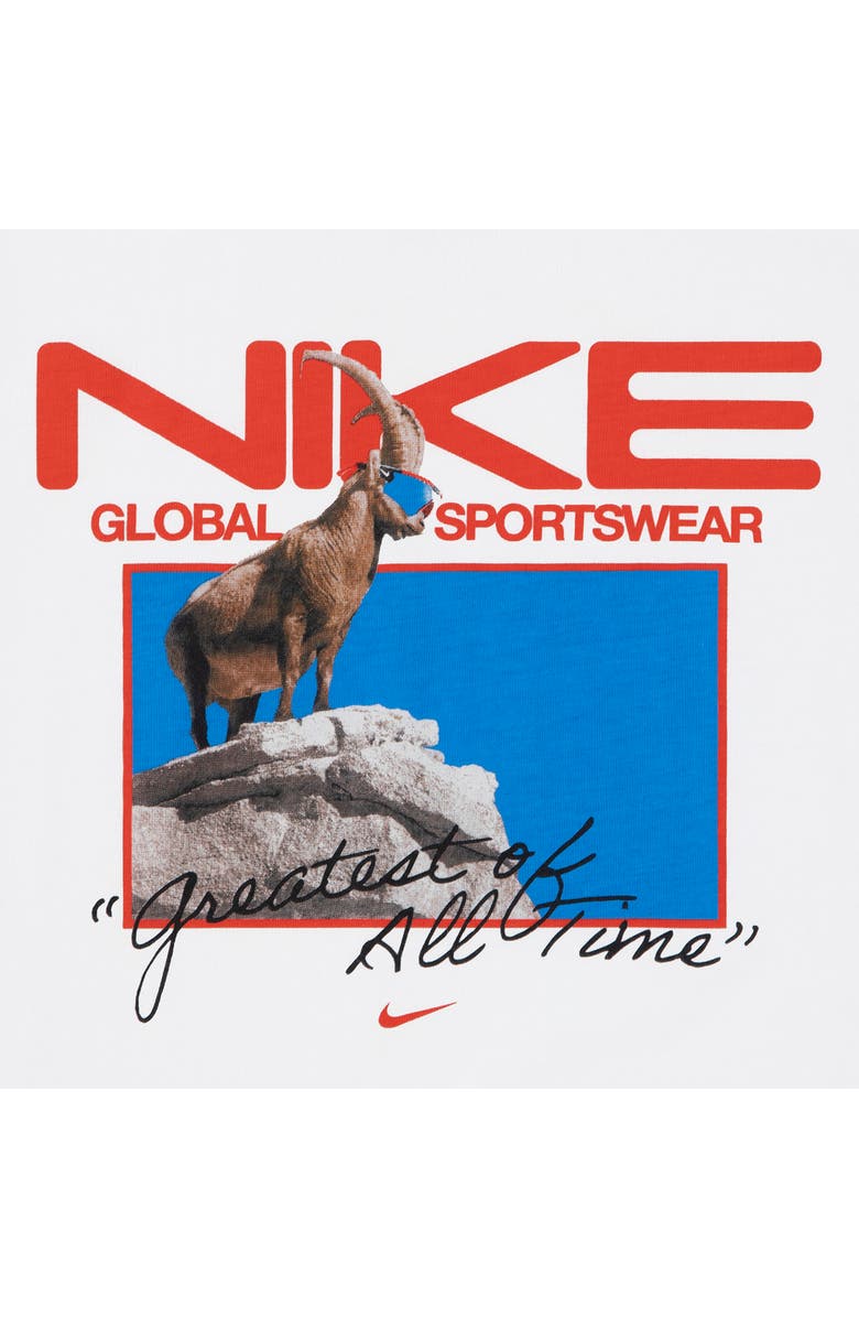 Nike Kids' Sportswear Goat Graphic Cotton T-Shirt, Alternate, color, White