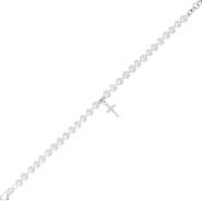 Mignonette Kids' Cross Charm Cultured Pearl Bracelet