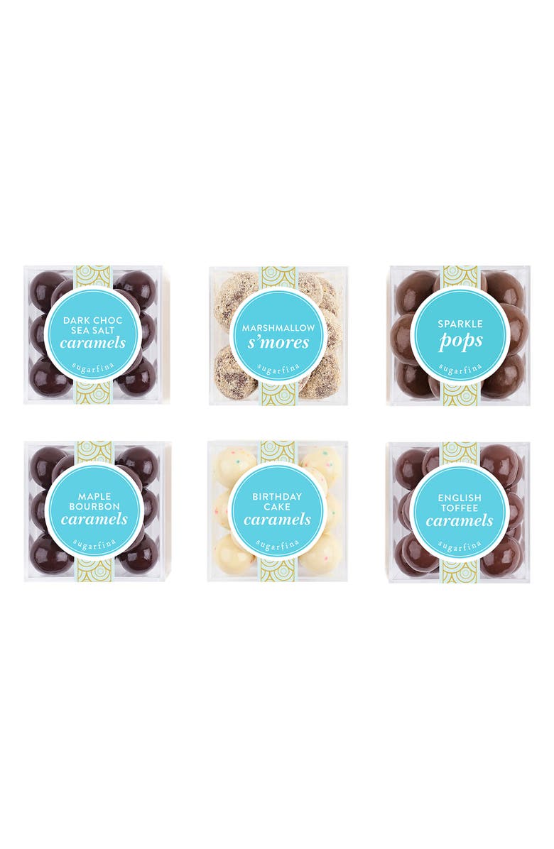 sugarfina Set of 6 Chocolate Lovers' Delight Candy Boxes, Main, color,